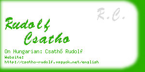 rudolf csatho business card